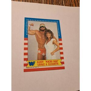 1987 Topps WWF Randy Macho Man Savage Elizabeth #7 Vintage Wrestling Card